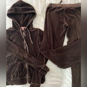 Juicy Couture velour tracksuit-brown, size small